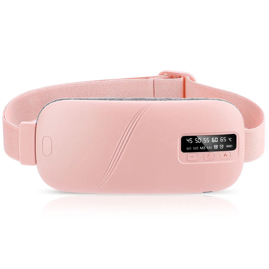 5 Modes Electric Heating Vibration Waist Massage Belt Smart Warm Palace/Women Menstrual Heating Pad for for Cramps Period Relief
