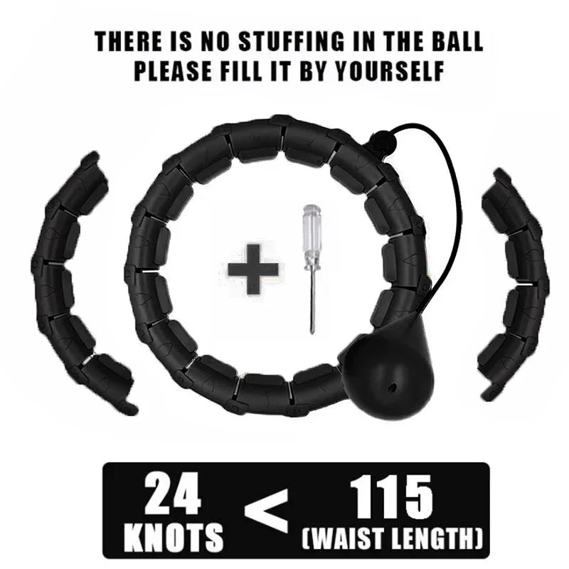 24 Section Sports Circle Portable Adjustable and Detachable/Shaping Circle Waist Easy Weight Loss and Fitness Equipment