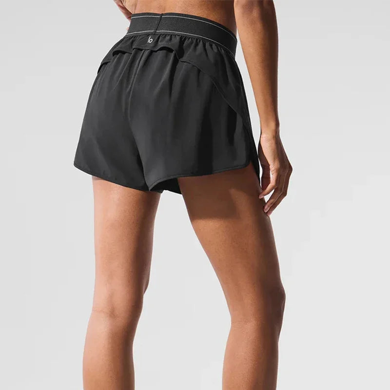 AL Yoga Shorts Women Summer Fitness Spandex Neon/Elastic Running Workout Short Pants Ladies Gym Sport Shorts Fitness Sportwear
