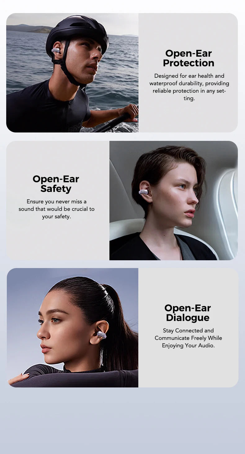 ERAZER XF28 Bluetooth V6.0 Translation Earphones Open-ear/True Wireless Earbuds Office Travel ASMR Headset APP