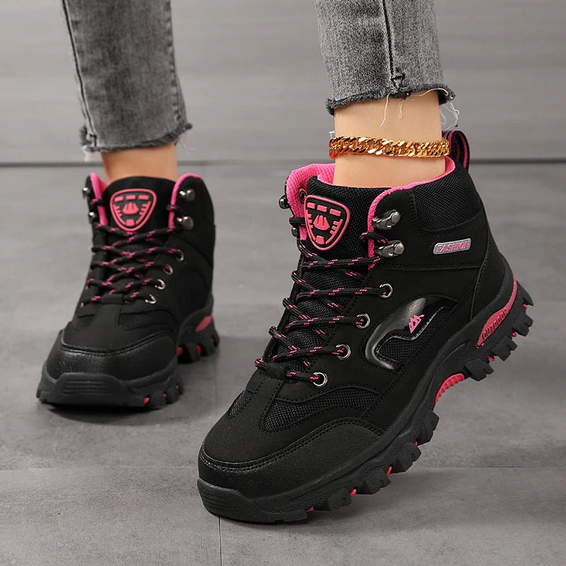 Women Boots Waterproof Outdoor Hiking Boots Women's Safety Work Shoes/Walking Sneakers Non Slip Ankle Boots