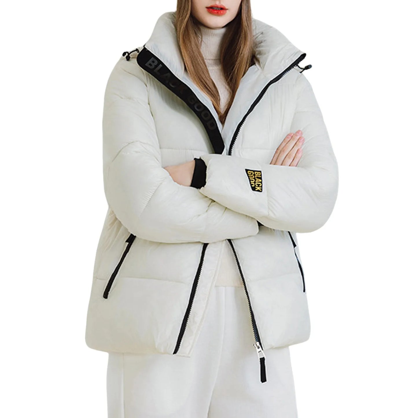 Winter Women Warm Cotton Down Coats Jacket Fashion/Lightweight Puffer Coats Female Korean Slim Fit Hooded Jackets Parkas