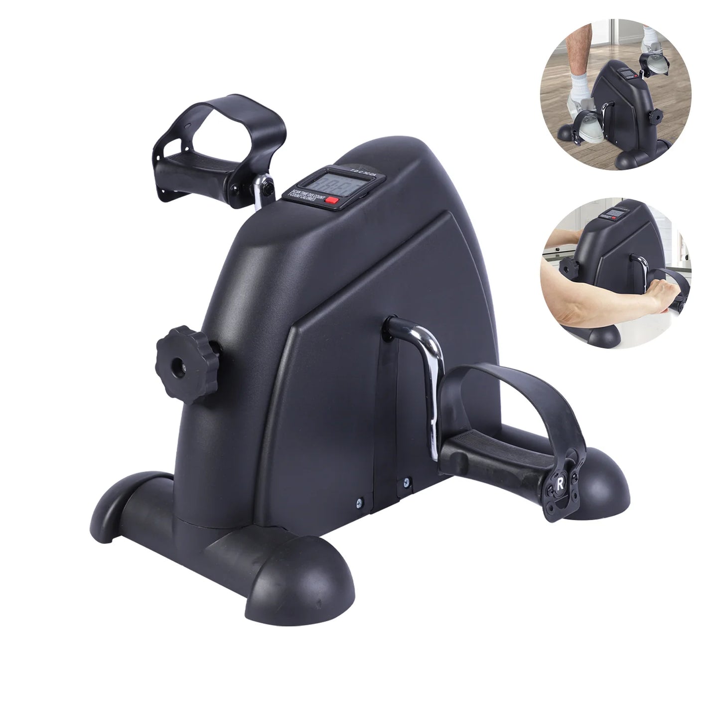 Mini Under Desk Pedal Exerciser Bike Multi-Function Motorized Digital/With LCD Screen Display for Leg Arm and Knee for Elderly
