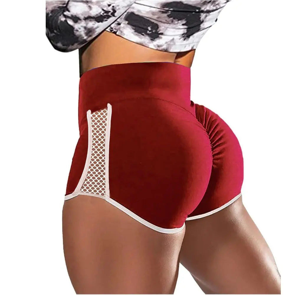 High Waist Sport Shorts Quick-Drying Side Hollow Out Slim Fit Shorts/Multipurpose Women Stretchy Short Run Exercise Yoga Shorts