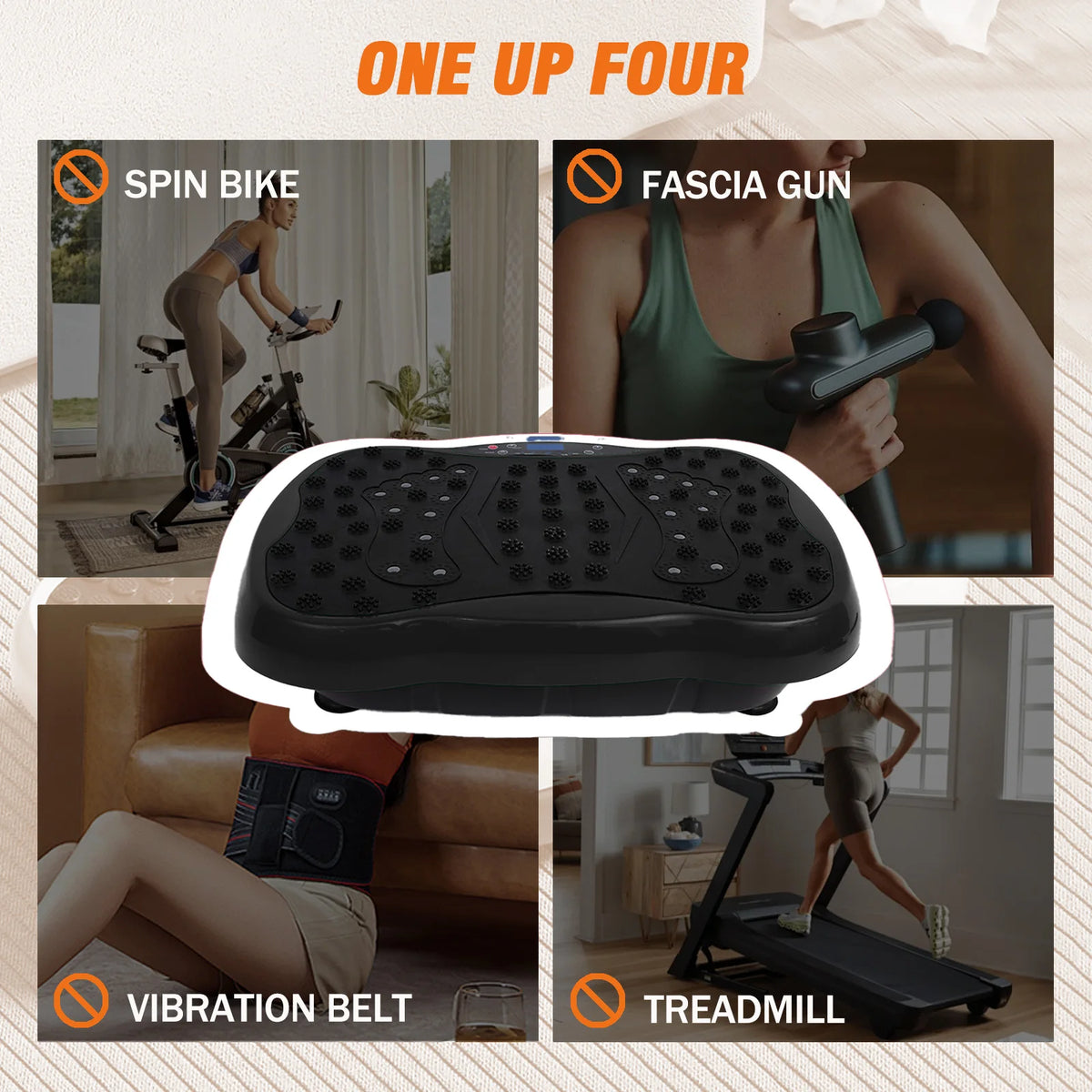 Full-Body Vibration Platform Exercise Machine Training Equipment/Vibrate Fitness Workout Resistance Bands Remote Control BT