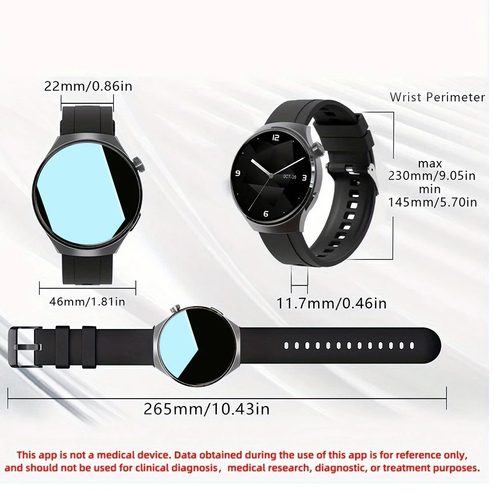 SENBONO Men's Smart Watch Heart Rate Blood Oxygen Monitor/Bluetooth Call Multiple Sport Modes Voice Assistant Smartwatch for Men