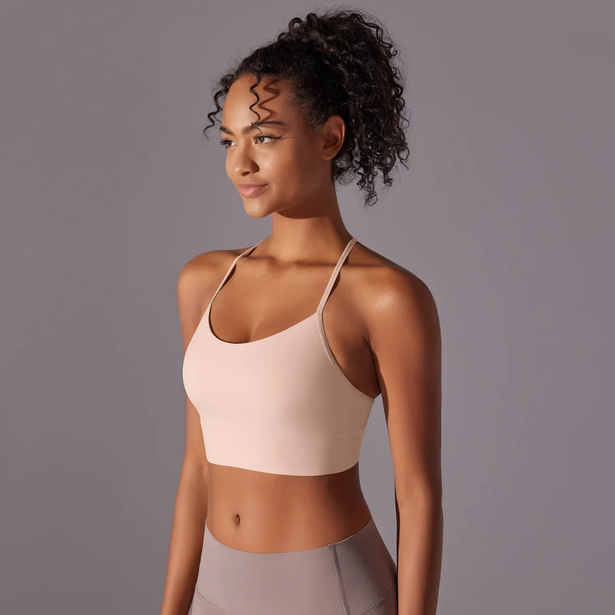 Women Sport Bra Fitness Yoga Top Underwear Soft Y Line Back Running/Gym Crop Top Workout Bra With Chest Pad Push Up Yoga Bra