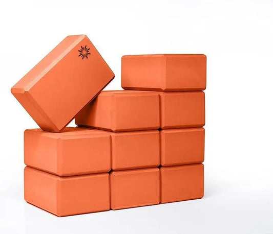 4" Yoga Block, 10 Pack Bulk EVA Foam Yoga Blocks Firm and Supportive Yoga Brick/Balance Foam for Stretching Pilates, and Workout