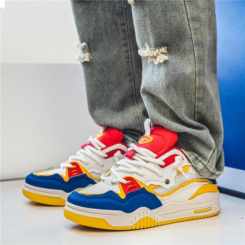 Men's shoes four seasons of the new style students/retro platform leisure sports shoes