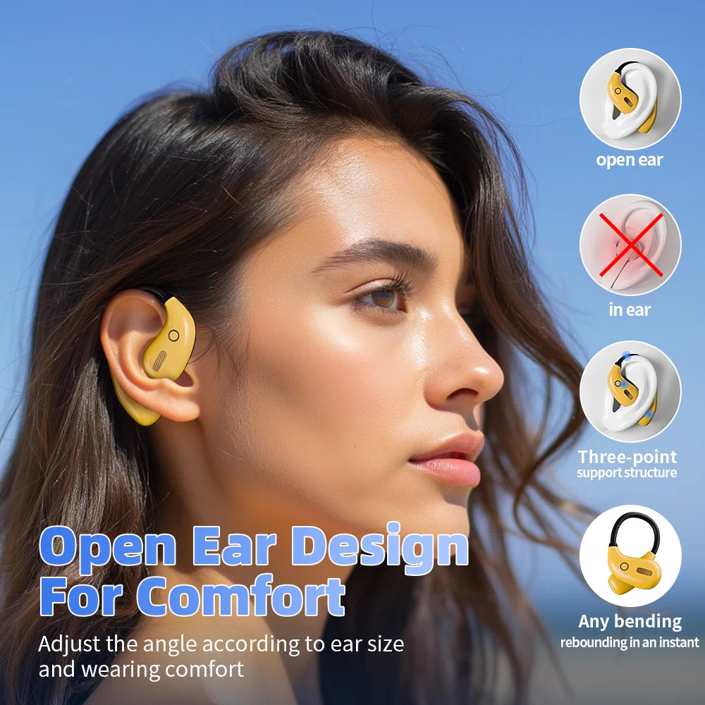 Sports TWS Bluetooth 5.4 Earphones with Mic Wireless Headphones/Noise Canceling Earbuds In-Ear Waterproof Headsets