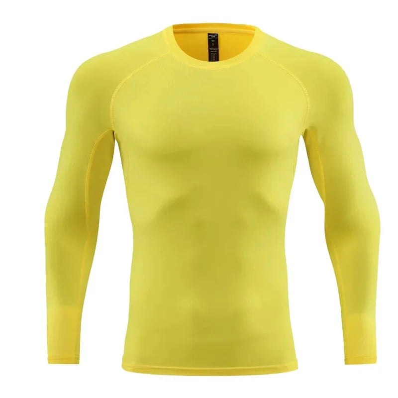 Men Long Sleeve Slim Tops Tees Sportswear Gym Fitness/Compression T-shirt Running Outdoor Jogging Tight Quick Shirt