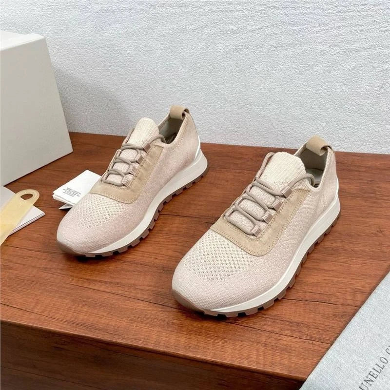 New Men's Lightweight Knitted Shoes Breathable Comfortable/Trendy Casual Athletic Sneakers Fashion Daily Footwear
