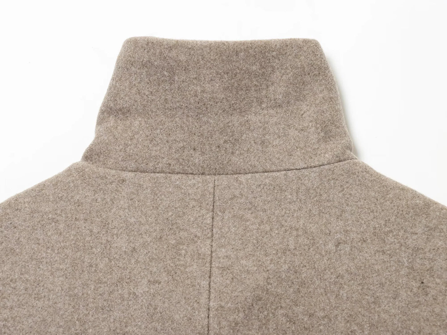 European and American Winter New Women's Loose and Casual Style/Simple Long Sleeve Buckle Stand up Collar Coat