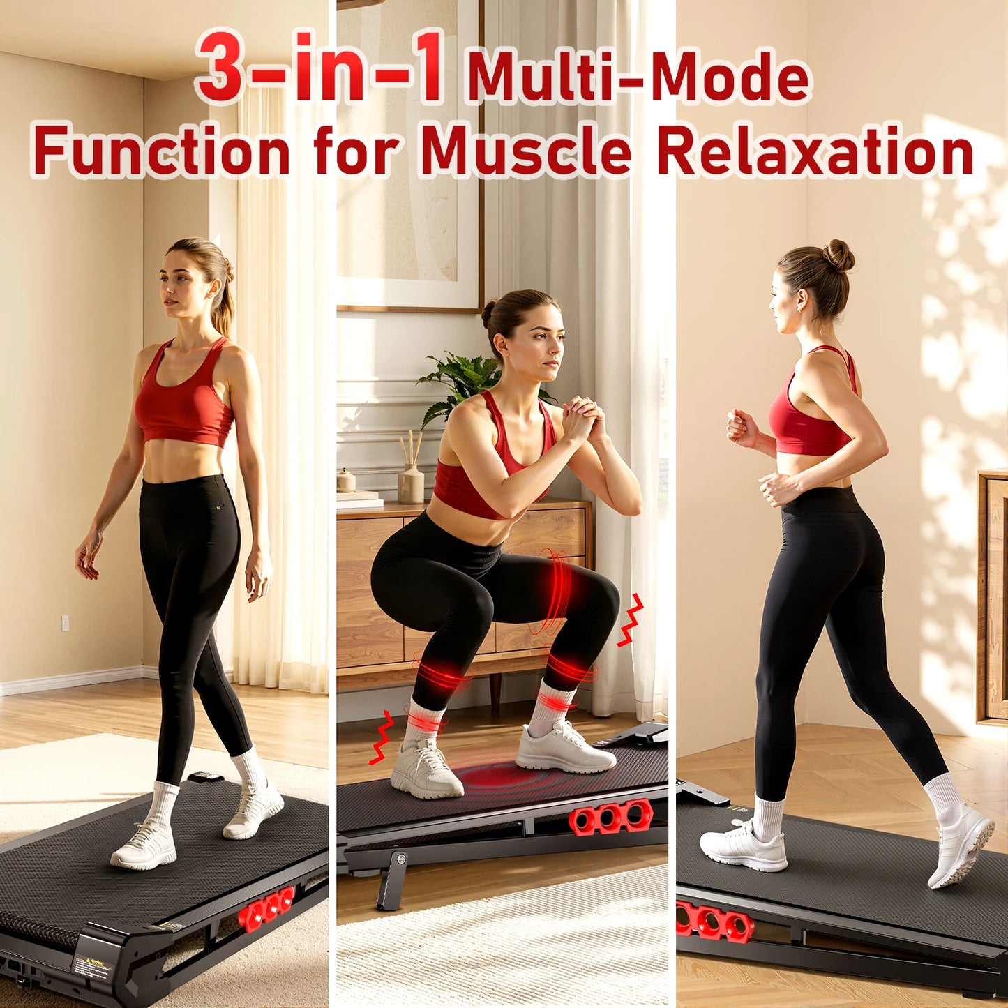 AKLUER Under Desk Vibration Walking Pad - 3 in 1 Vibration Plate Treadmill/with Remote Control Quiet Brushless with 5% Manual Incline