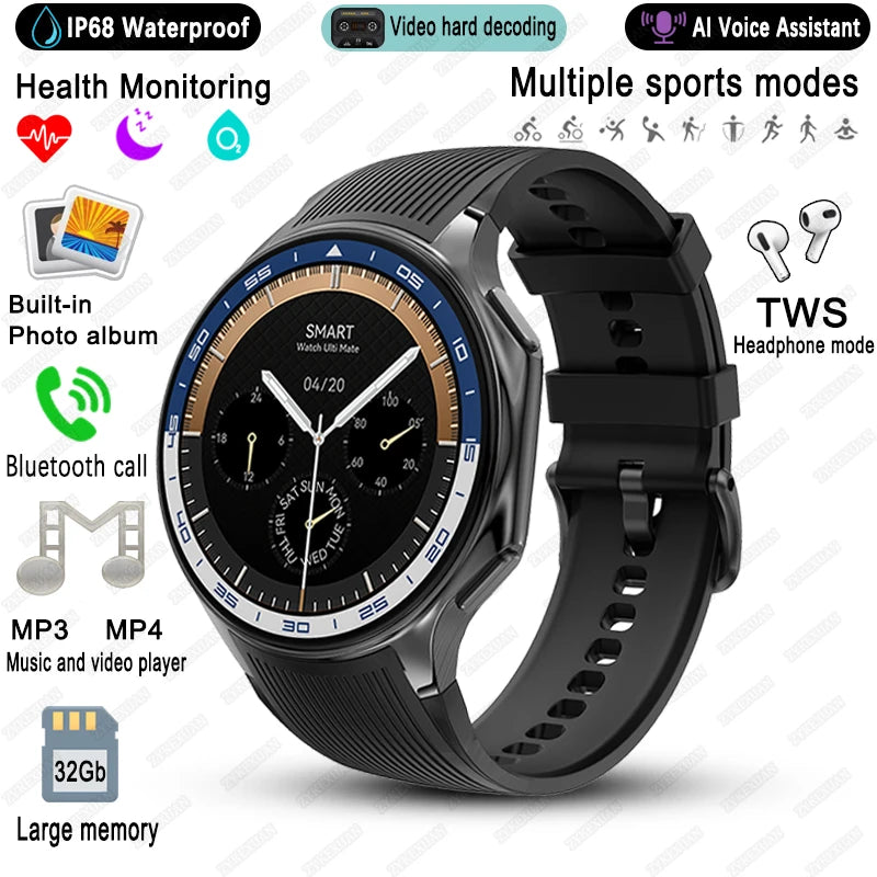 2025 New For OPPO Watch X High-End Business Watch/32G Memory Video Playback Smart Watch Sports Fitness Waterproof