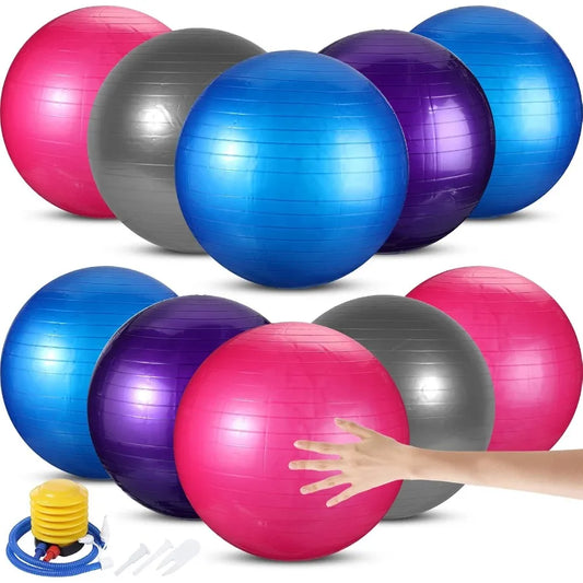 10 Pcs Pilate Ball Exercise Ball Bulk Yoga Ball/for Fitness Core Ball Chair Workout Equipment with Pump