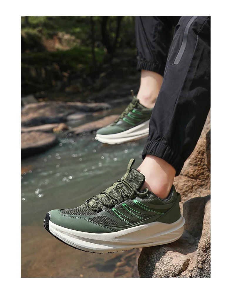 Extra Wide Feet Men Mesh Athletic Sneakers Lightweight Breathable/Casual Trainers Shock Absorb Insole Outdoor Jogging Footwear