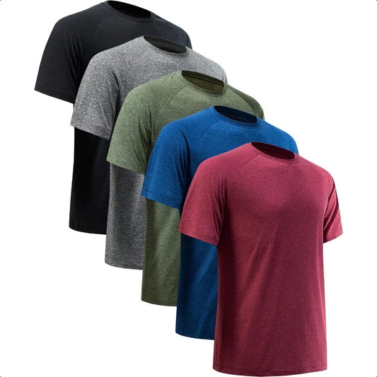 Workout Shirts for Men Short Sleeve Quick Dry/Athletic Gym Active T Shirt Moisture Wicking