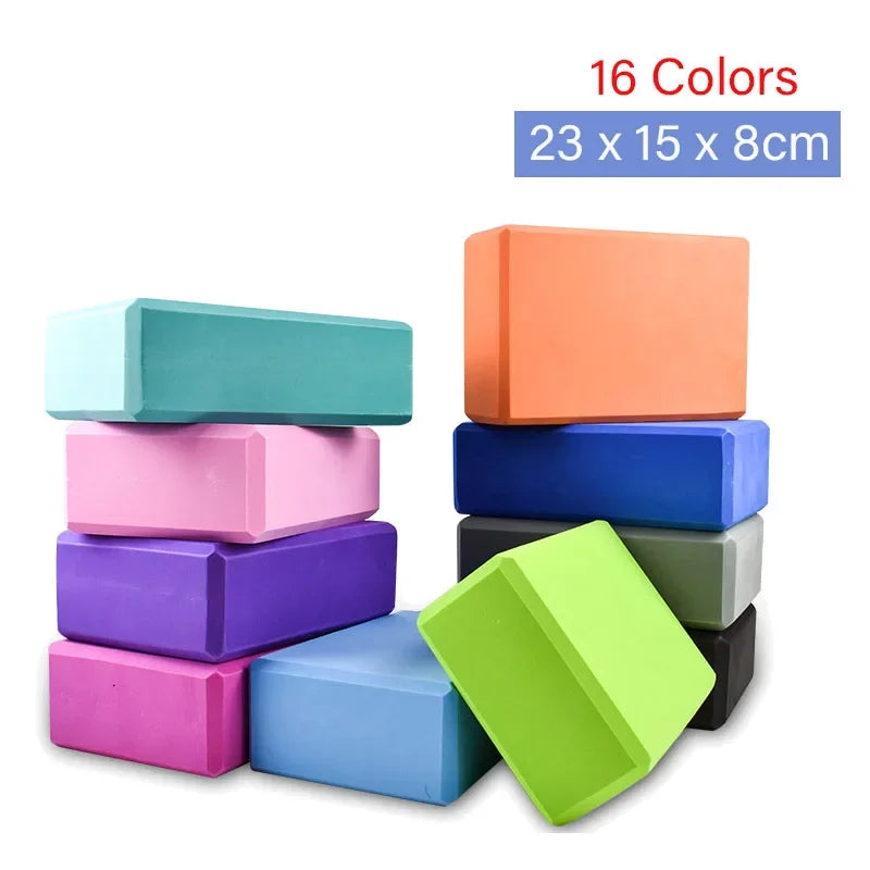 Yoga Block Brick EVA Colorful Foam Crossfit Gym/Fitness Bolster Yoga Block Equipment