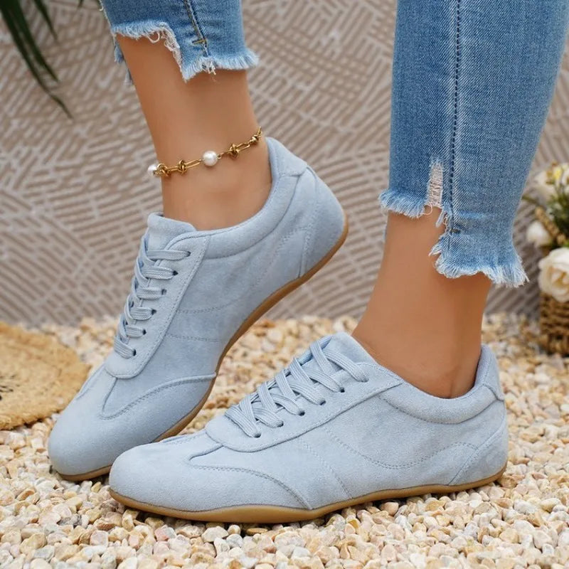 Women's Casual Flat-Soled Non-Slip Wear-Resistant Sport Spring/Autumn Round-Toe Soft And Comfortable Women Single Shoes