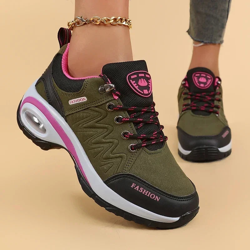 Women's Hiking Shoes Fashionable Luxurious Wedge Running Shoes/Shock-absorbing Breathable Comfortable Outdoor Camping Sneakers