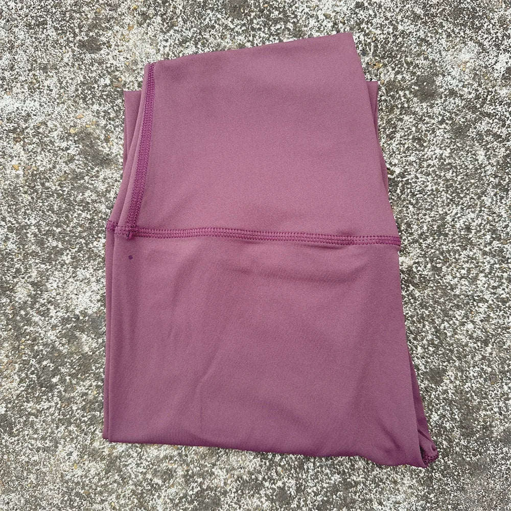 Solid Color Back Waist Pocket High Waist Yoga Legging Women/Sport Cropped Pants Butter Athletic Gym Comprehensive Training Jog