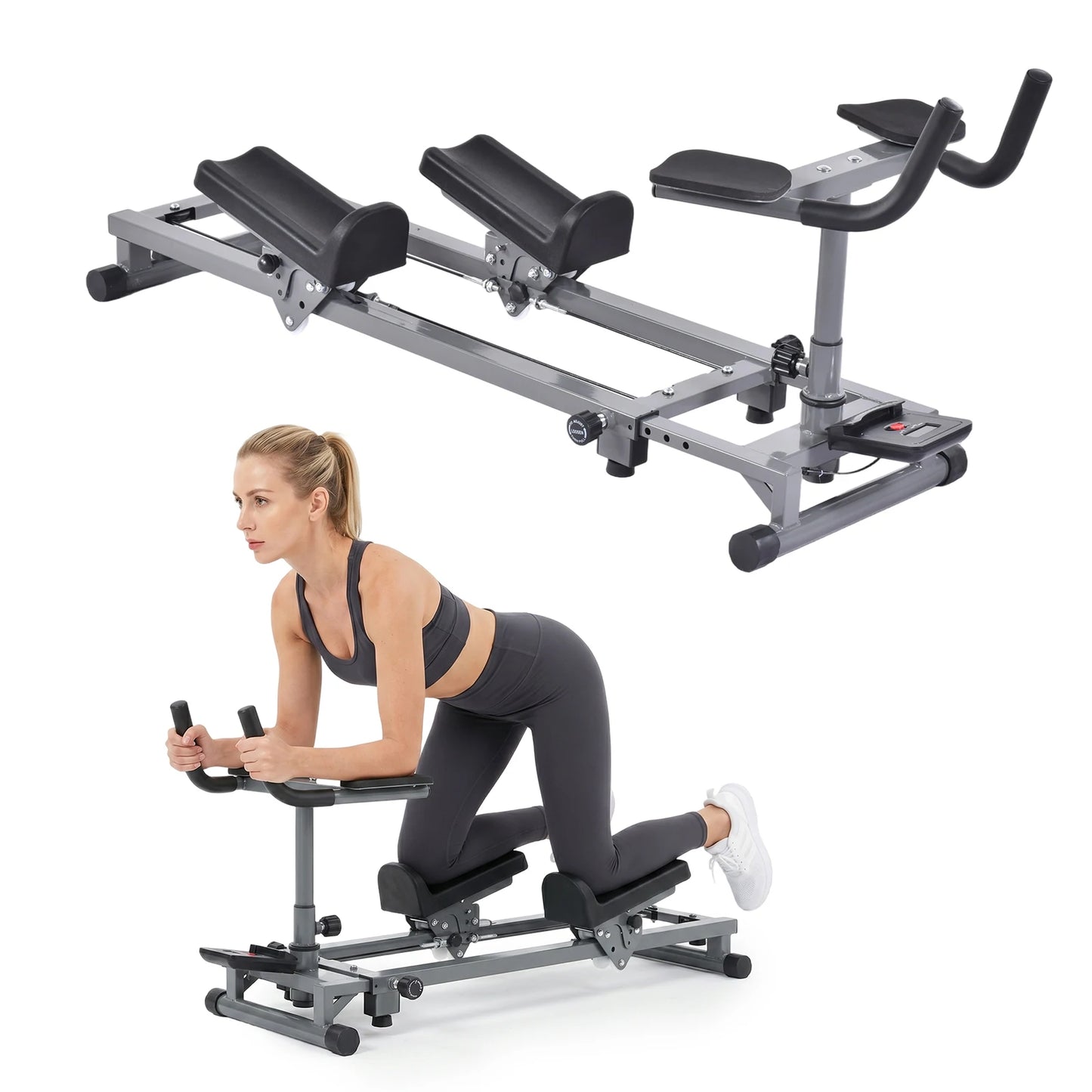 Crawling Machine Adjustable Height Length Back Stretcher with Counter Crawling/Training Machine for Home Gym Studio Cardio Machine
