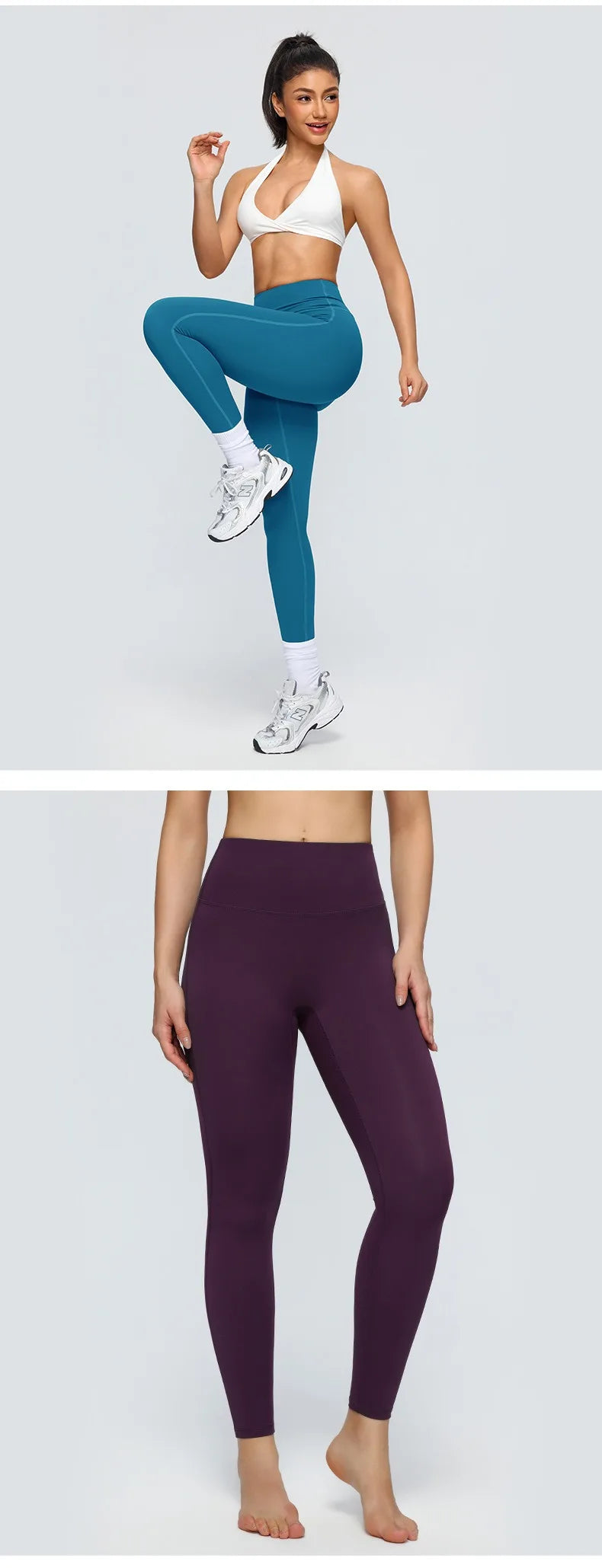 Women's Naked-Skin Yoga Leggings High Stretch Quick Dry Butt Lifting/Tight Fitness Pants for Outdoor Jogging Casual Daily & Street Wear