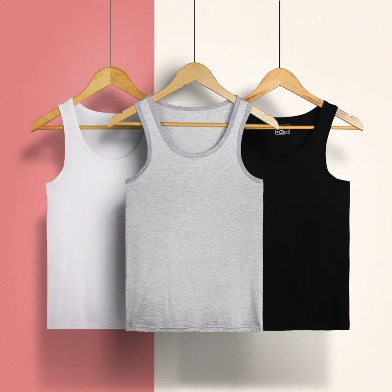 5PCS Men's summer trendy slim-fit hurdling style/wearing men's tight-fitting Tank Tops