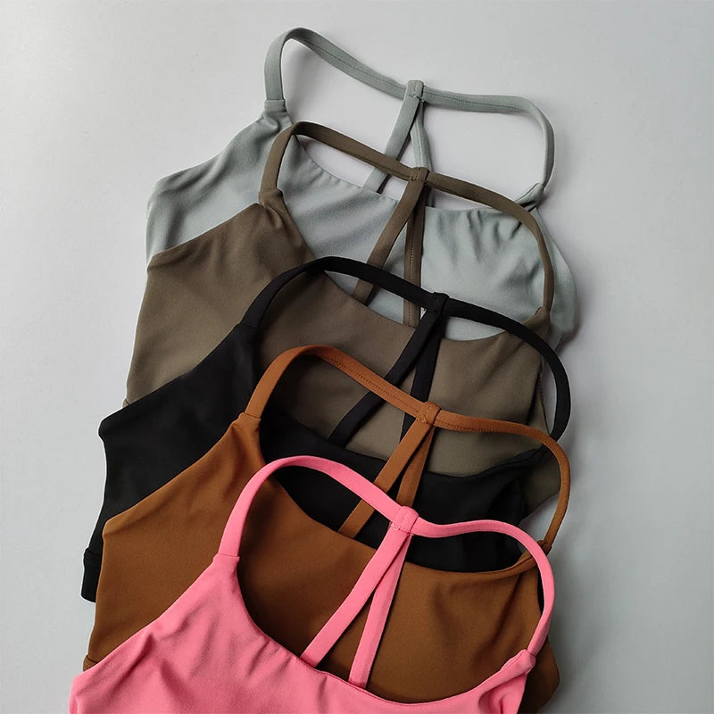 Women's Sexy Back Sports Bra Top Push-Up Yoga Underwear Fitness Crop Top/Workout Yoga Top Soft Beauty Back Bras Gym Underwear