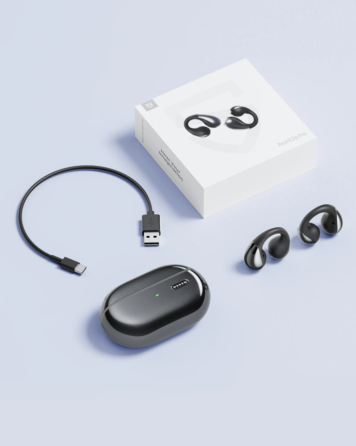 SoundPEATS PearlClip Pro Bluetooth 5.4 Opean-Ear Earbuds/Wireless Earphones Multipoint Connection Clip on Headphones