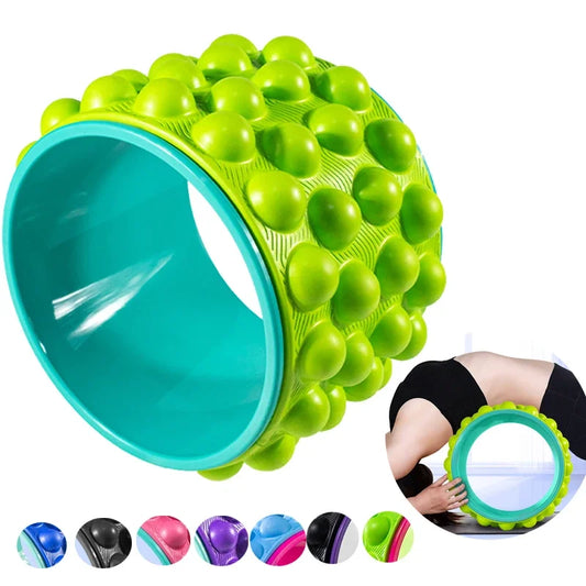 Back Roller Myofascial Release Trigger Point Yoga Wheel Foam Roller/Treat Back Pain Deep Tissue Massage Exercise Mobility