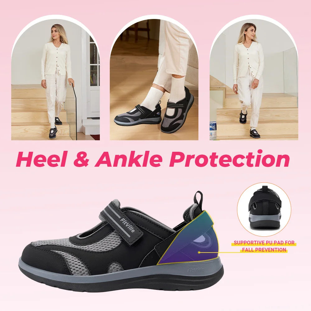 Women's Sandals Mary Jane Casual Shoes Widened Toe For Swollen Feet/Lightweight Breathable Outdoor Elderly Shoe Sandals