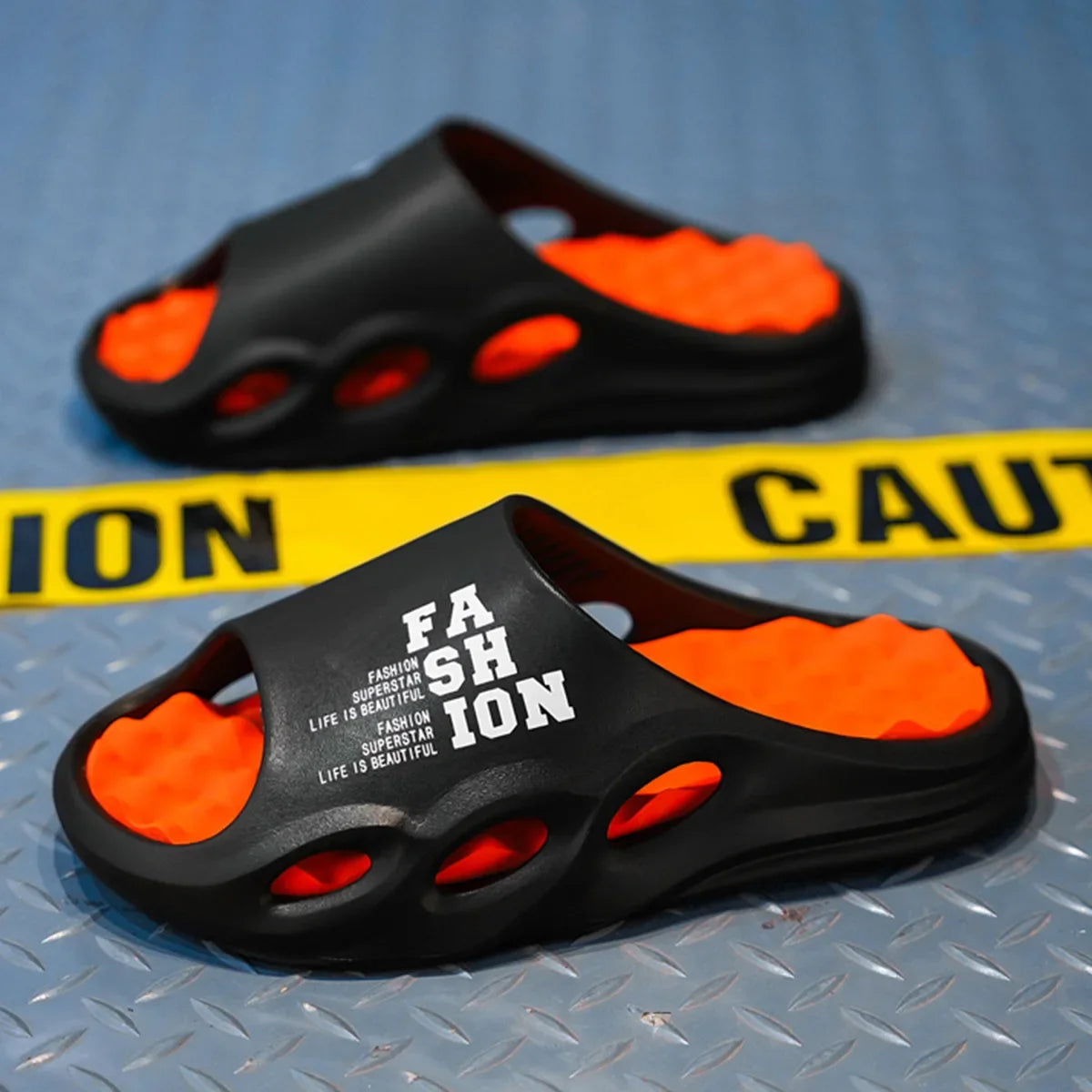 Men Fashion Massage Slippers Indoor/Outdoor Sandals Thick Sole Male Slides/Summer Non-Slip Men Shower Slippers