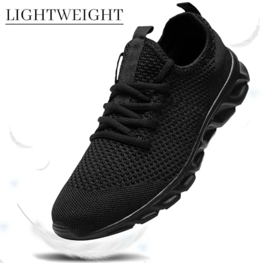 Men's Running Shoes Tennis Walking Gym Workout Slip On Athletic/Fashion Sneakers Lightweight Breathable Sports Jogging Casual Shoes