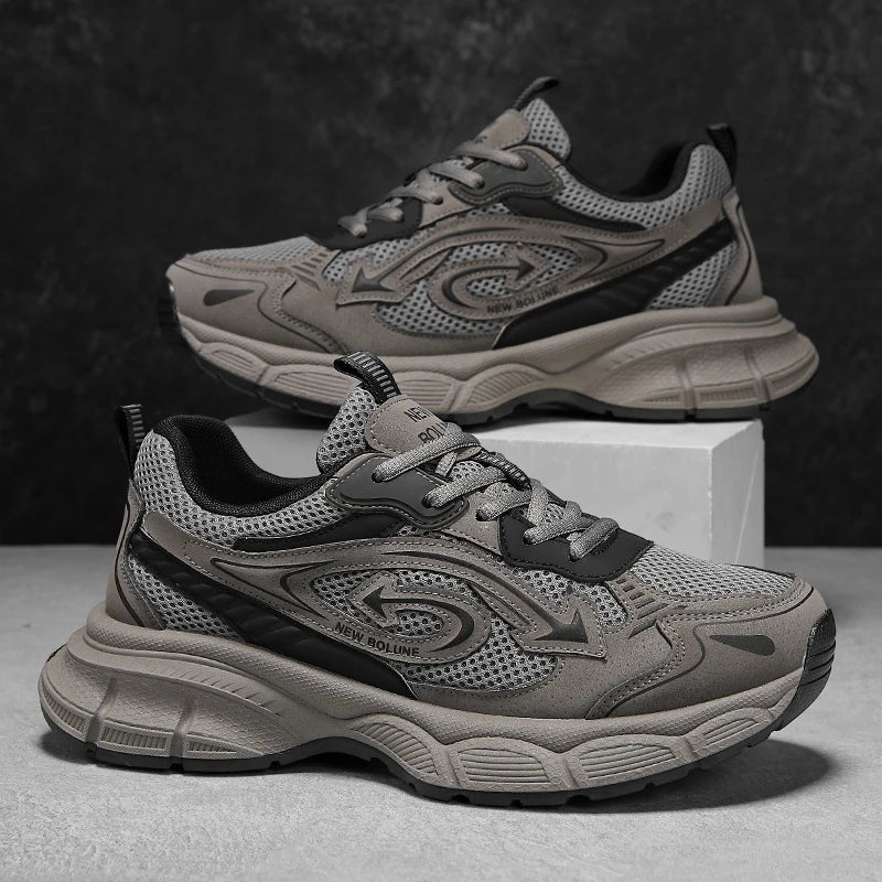 Casual Sneakers Retro Dad Shoes Men's Summer Thick Sole/Hiking Sneakers Breathable Mesh Non-slip Casual Streetwear