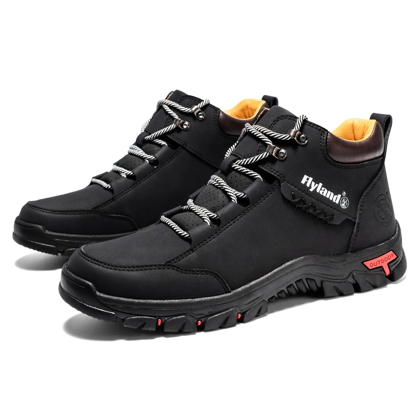 FLYLAND Men's Chukka Boots, Vintage Classical Top/Layer Cowhide Leather, Casual Work Office Shoes Daily