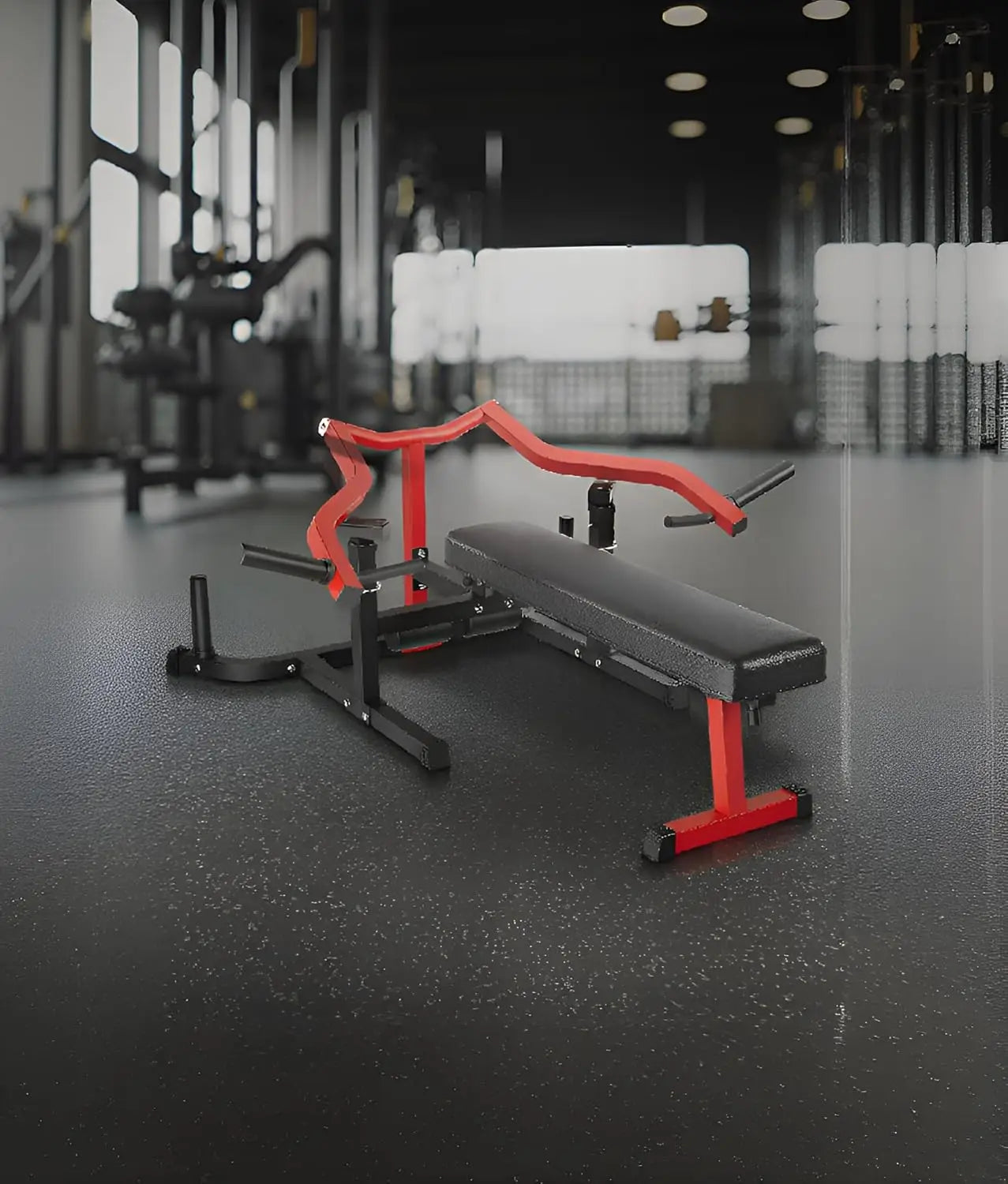 Chest Press Machine with Adjustable Bench and Converging Arms/Bench Press and Chest Workout Machine Features Flat for Home Gym