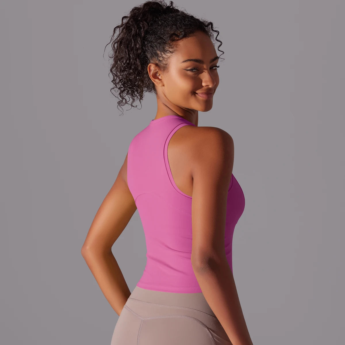 Sleeveless Yoga Vest Slim Sportswear  Stretchy Slim Sports Bra/Breathable Pleated Tank Top Quick Dry Fitness Wear Sexy Slim Top