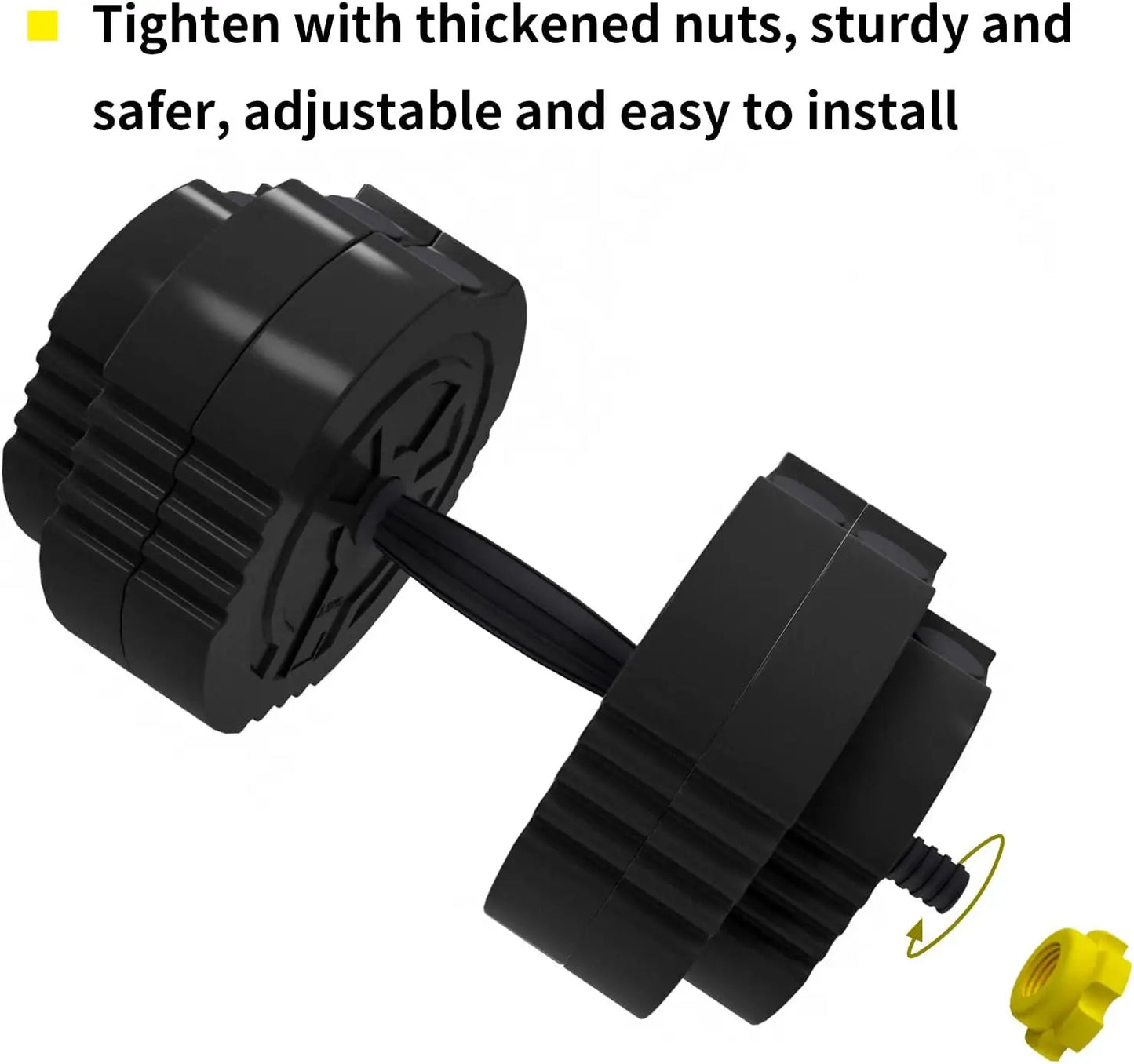 Adjustable Dumbbells Set of 2, 55 LB Dumbbells Weights Set/Free Weights Barbell Set for Home Gym 2 in 1 Fitness Barbell Weights