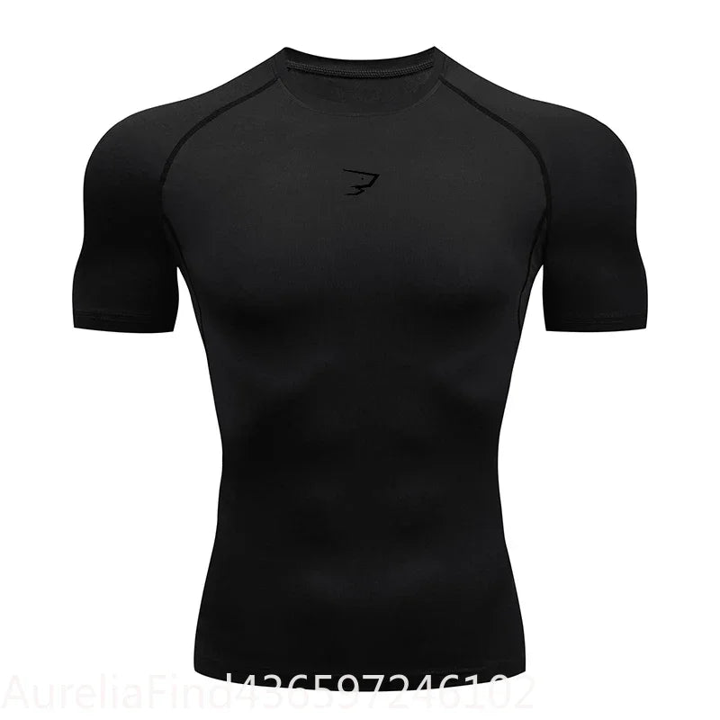Men Short Sleeve Compression T-Shirt Running Gym/Fitness Sport Tees Male Jogging Athletic Sport Tops