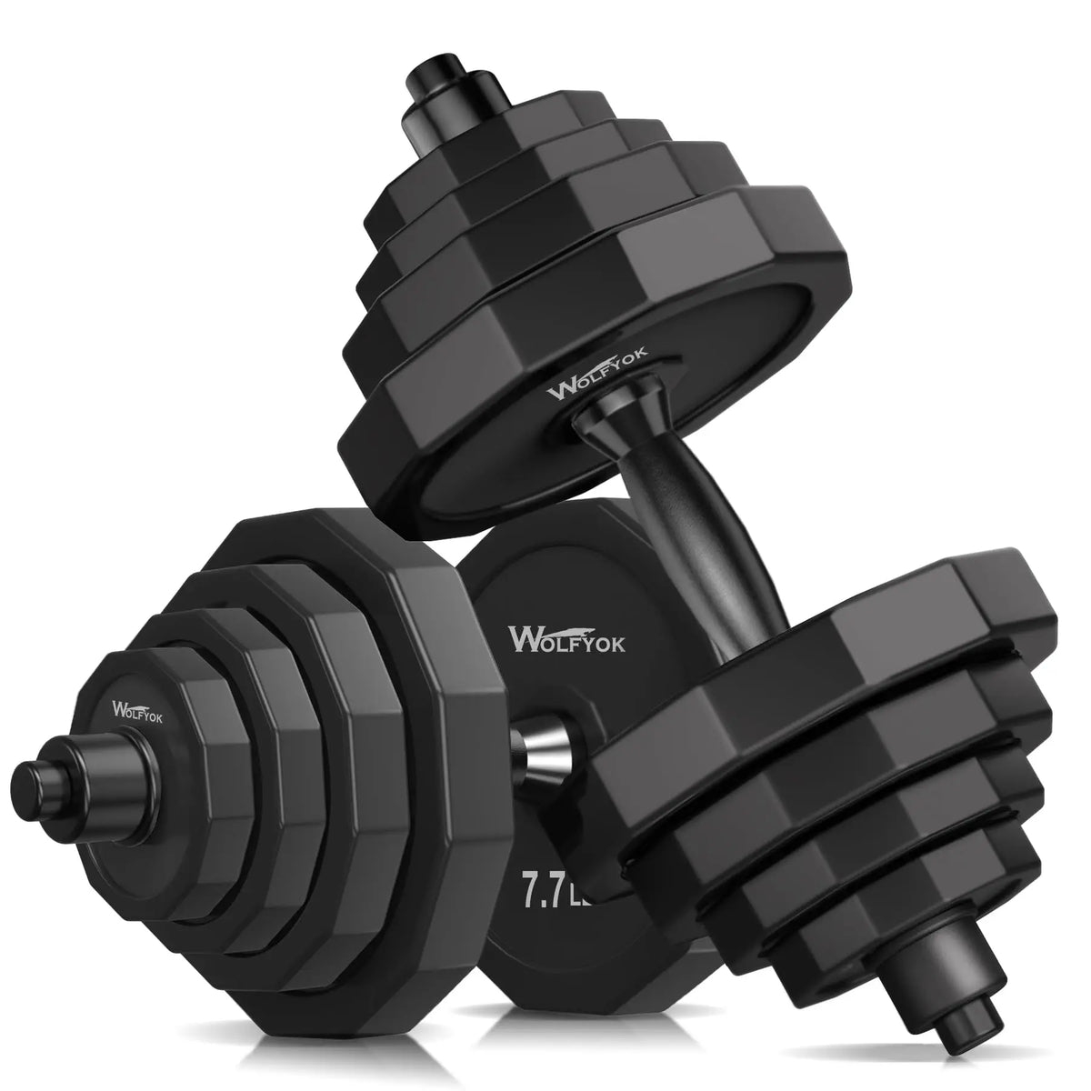 Weights Dumbbells Set Adjustable Dumbbell Sets 22Lbs 44Lbs 66Lbs 88Lbs/with Solid Steel Barbell Free Weight Set with Connector Workout