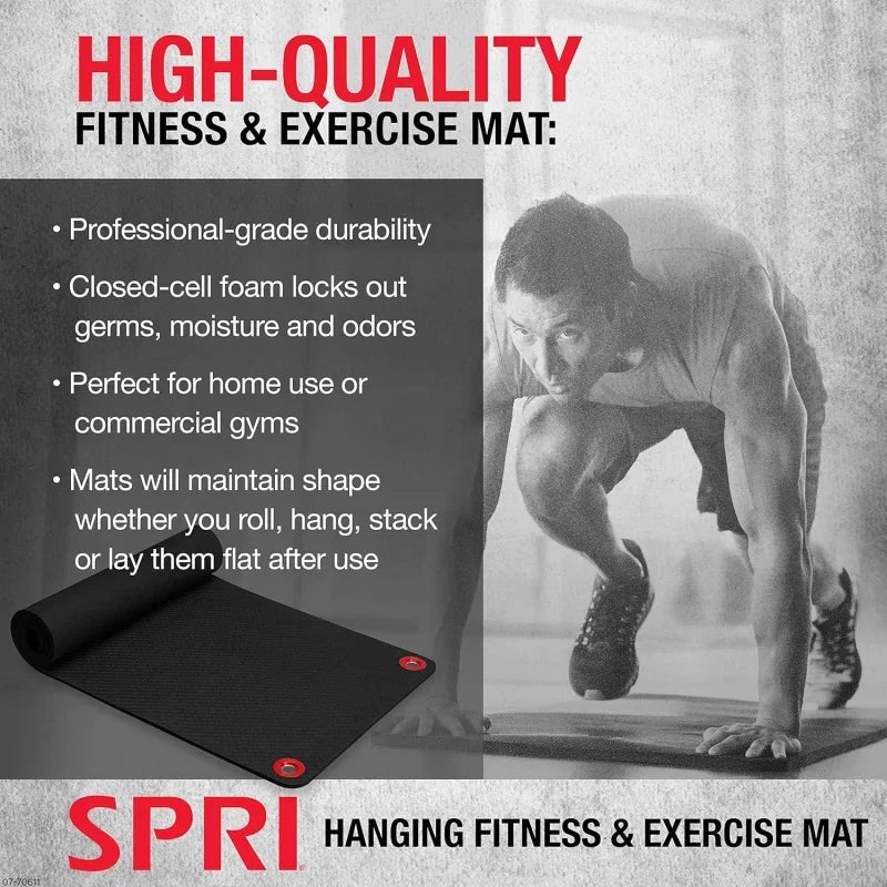 Hanging Exercise Mat, Fitness & Yoga Mat for Group Fitness Classes/Commercial Grade Quality Exercise Mat Yoga