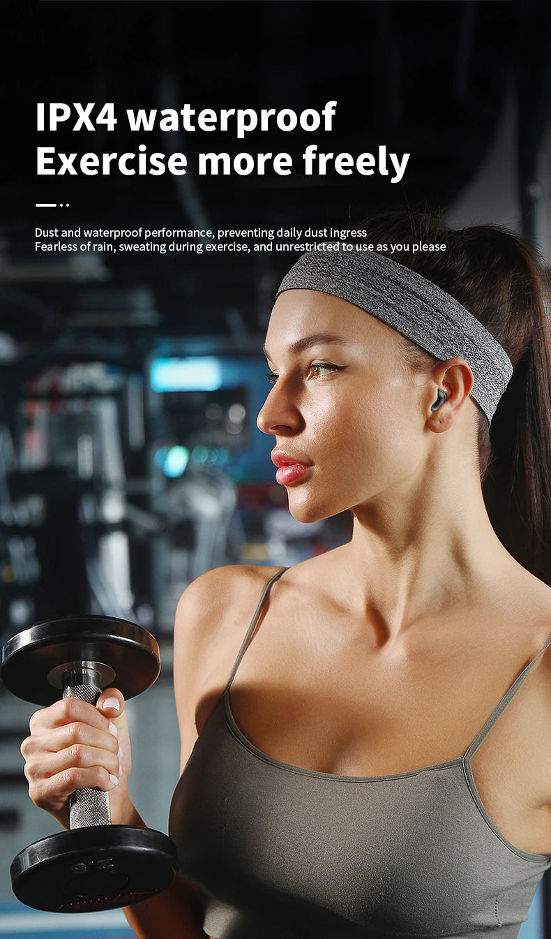 MZYMI S09 Wireless Earphone Bluetooth5.4 Active Noise Cancelling/ Touch Control Headphone Support TF Card In Ear Earbud With Mic