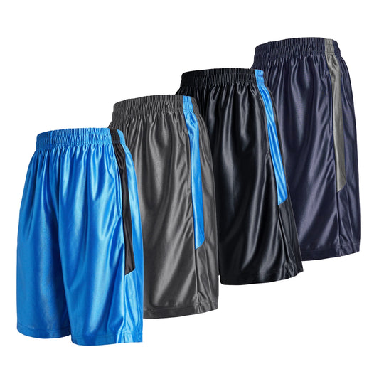 4-piece men's casual striped basketball shorts/summer basketball running fitness quick drying shorts