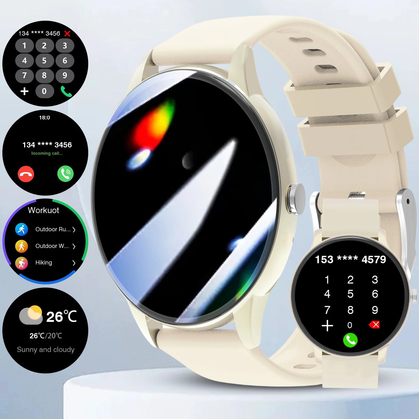New Full Touch High Definition Men's & Women's Sports Smartwatch Features/Answering Calls, Motion Tracking For Android & Iphone