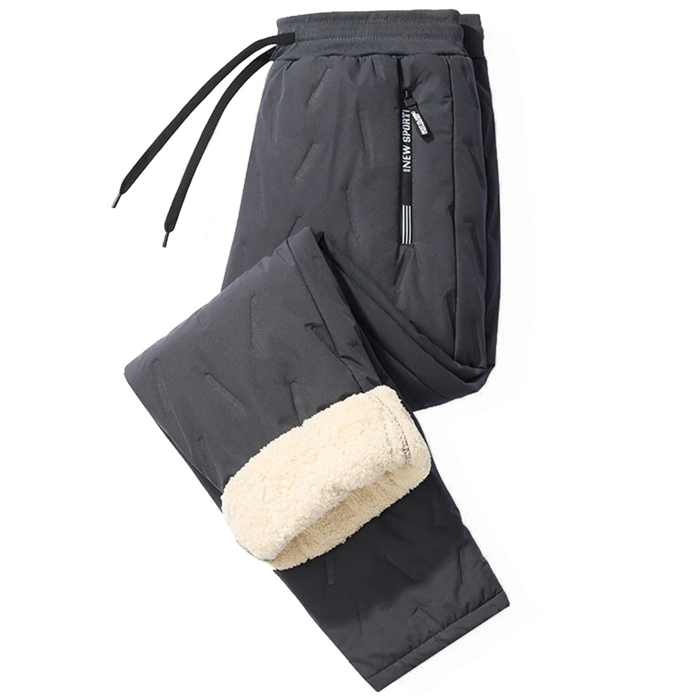 Men Thick Fleece Sweatpants with Zipper Pockets Winter Warm/Fleece Pants Casual Sweatpants Track Pants Thermal Athletic Pant