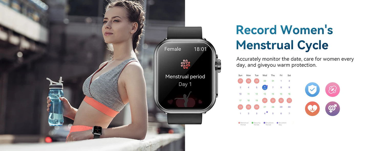SENBONO Smart Watch for Men Women With 1000mAh Battery 100Day Standby Time/Fitness Tracker IP68 Waterproof Watch for Android iOS