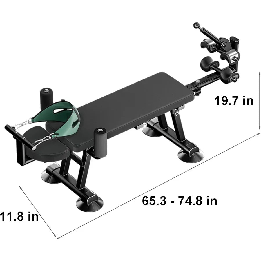 Home Use Full Body Traction Machine Bed for Spine Stretching/Inversion Traction Table with Adjustable Back Stretcher Durable