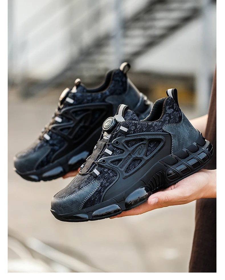 Work Safety Shoes Boots Women Steel Toe Cap Sport Sneakers/Puncture Proof Crash Proof Light Wear Resistant Industrial Shoes